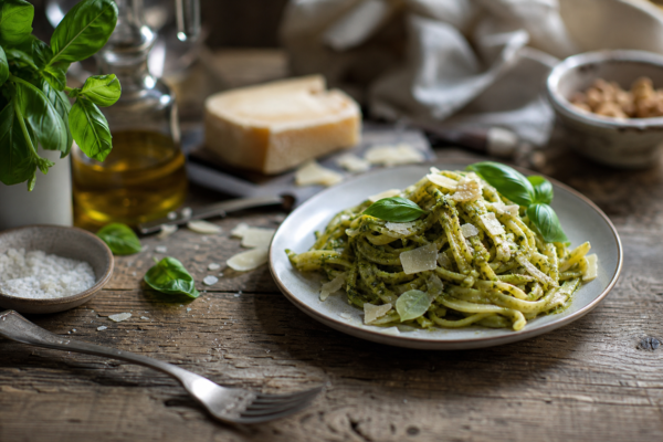 Paste pesto: rețetă simplă cu busuioc și parmezan